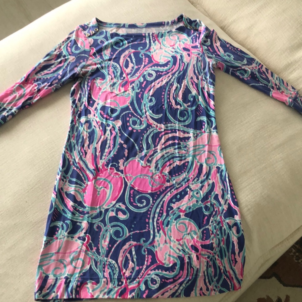 Lilly Pulitzer small jellyfish print 3/4 sleeve dress